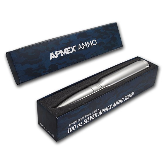 100 oz Silver Bullet - 30 mm Cannon 100 oz Silver Bullet - 30 mm Cannon